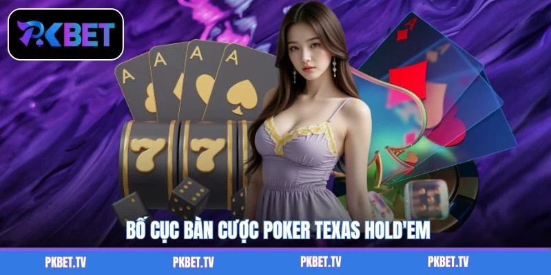 Bố cục bàn cược Poker Texas Hold'em